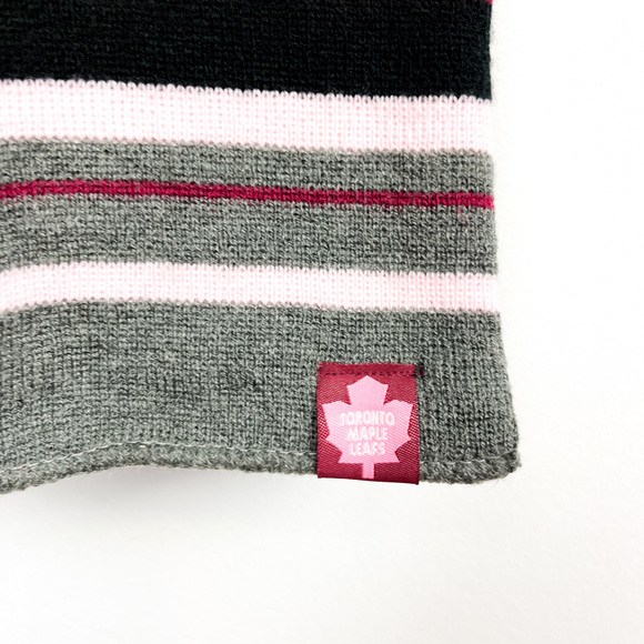 NHL Toronto Maple Leafs Grey & Pink Scarf - Picture 5 of 5